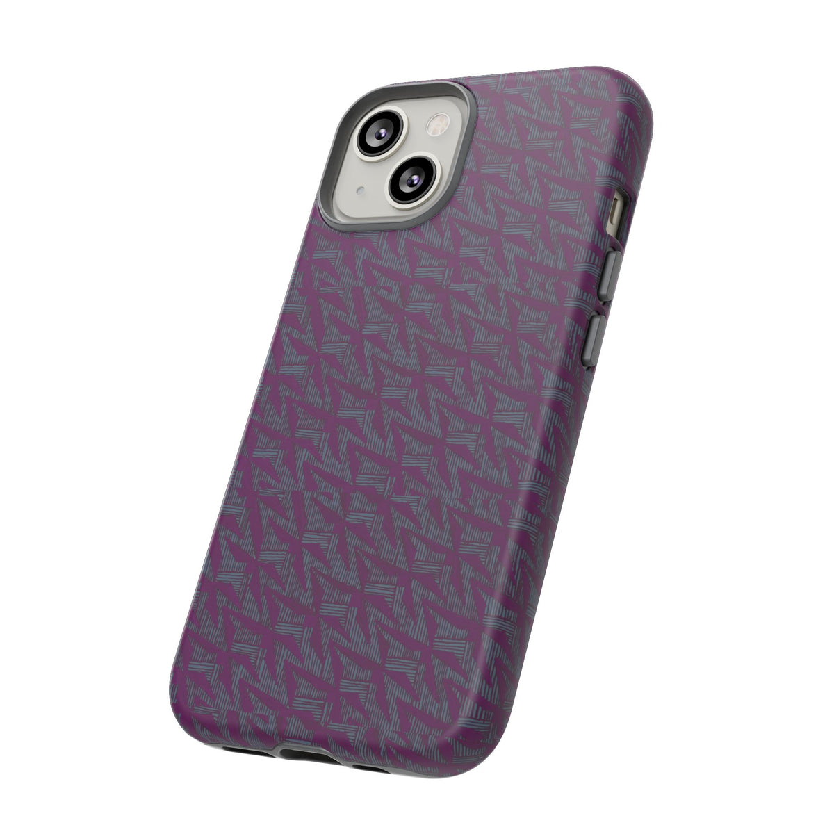 Shockproof Iphone 17 Pro Cover, Purple Geometric Dual-Layer TPU Case, UV-Protected
