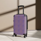 Purple Houndstooth Carry-On Suitcase — Retro Pattern Luggage for Travel