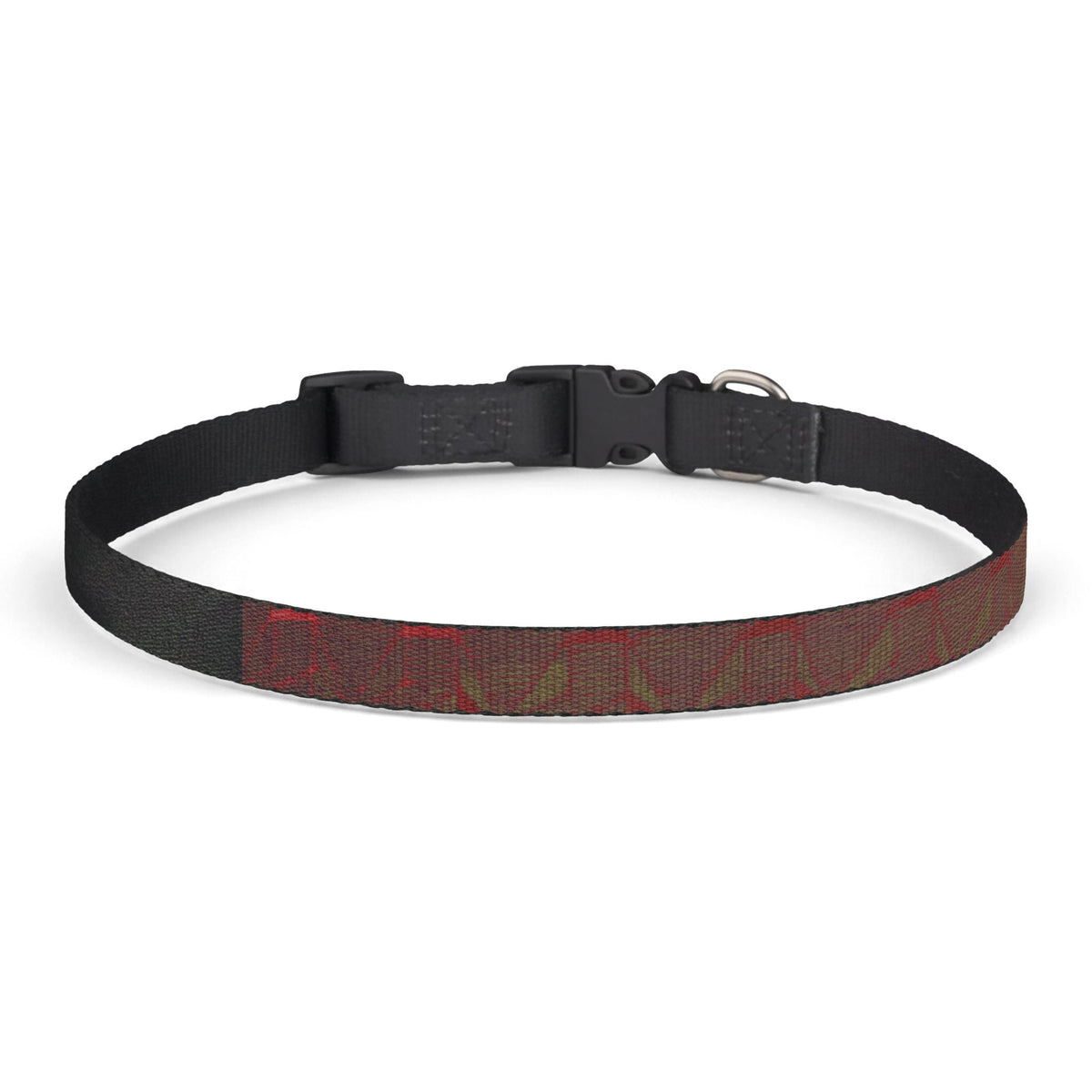 Close-up view of a Clip-on Pet Collar featuring a vibrant pattern, designed to serve as a durable clip-on collar for dogs. A perfect accessory for fashionable pets. Accessories, Pets.