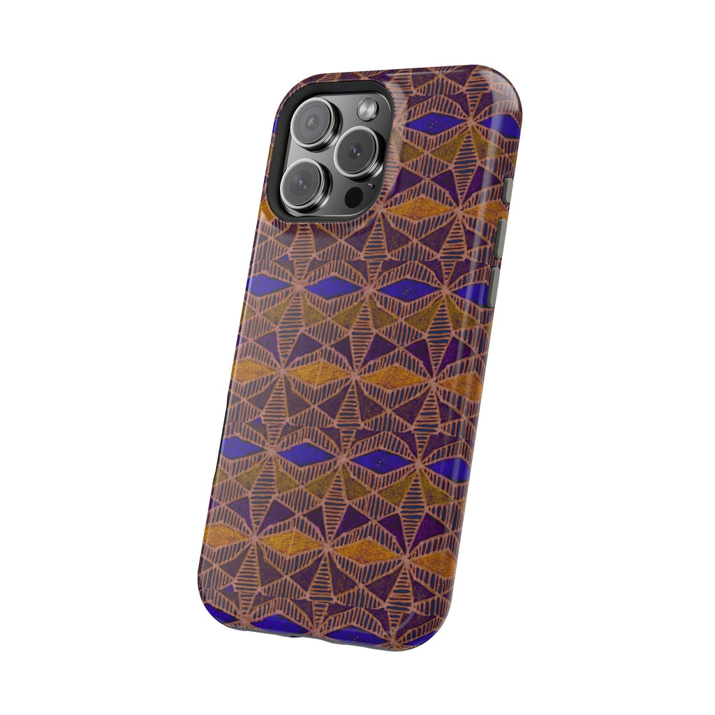 Fractyl Impact Resistant Iphone 16 Pro Case - Geometric Tribal Magnetic MagSafe Cover