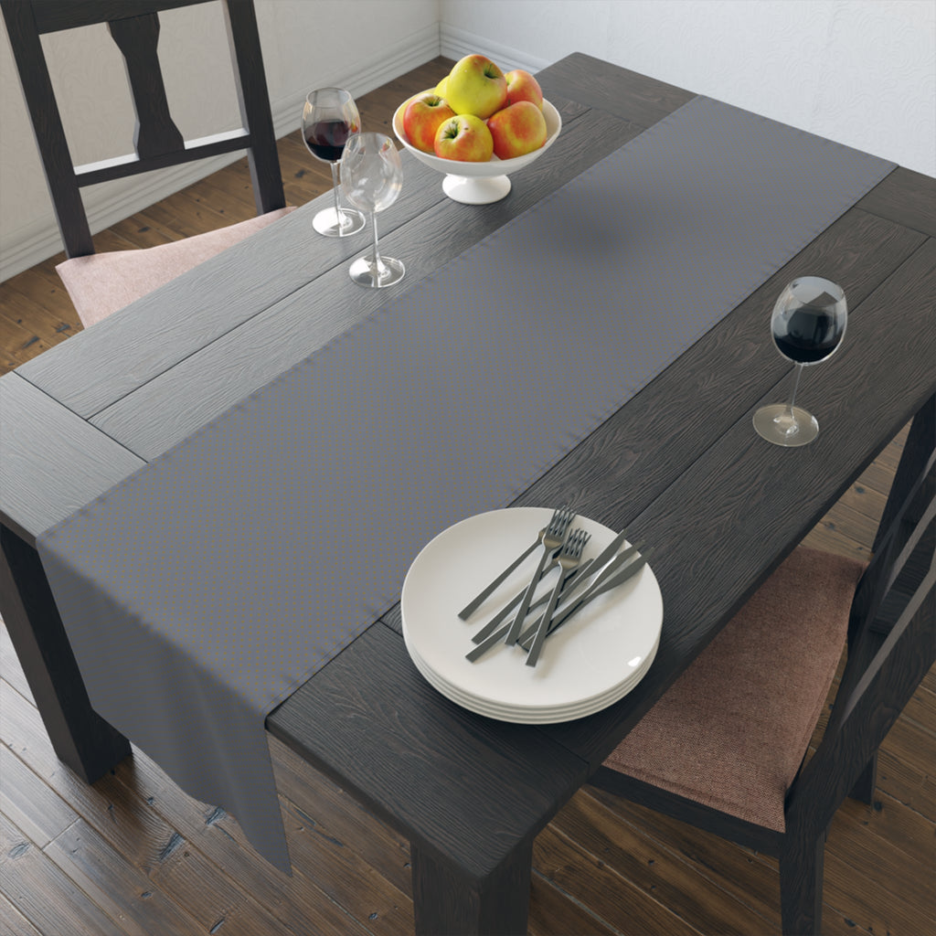 Solid Gray Table Runner — Cotton-Poly Dining Accent