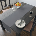 Solid Gray Table Runner — Cotton-Poly Dining Accent