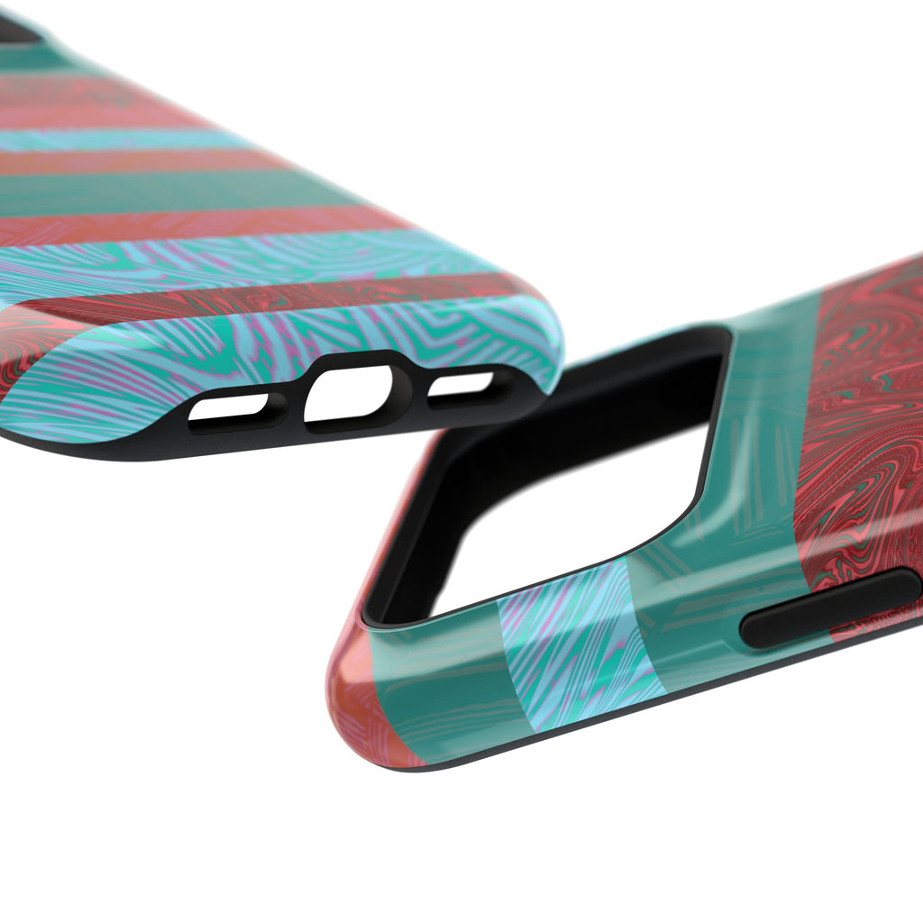 Fractyl MagSafe Compatible iPhone 18 Pro Max Case, Teal Coral Impact-Resistant Magnetic Cover