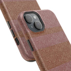 Striped Leather-Texture Magnetic Phone Case — Impact-Resistant iPhone Cover, lifestyle wireless charging iphone 18 pro max case display
