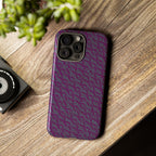 Shockproof Iphone 17 Pro Cover, Purple Geometric Dual-Layer TPU Case, UV-Protected