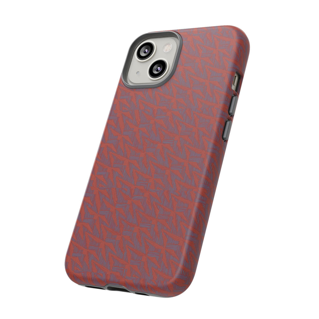 Wireless Charging iPhone 17 ProMax Case – Rugged Red Pebble Texture Shockproof Cover