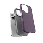 Shockproof Iphone 17 Pro Cover, Purple Geometric Dual-Layer TPU Case, UV-Protected
