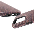 Impact Resistant Iphone 17 Pro Max Case - MagSafe Dual-Layer Geometric Brown Design