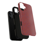 Wireless Charging iPhone 17 ProMax Case – Rugged Red Pebble Texture Shockproof Cover
