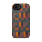 Impact-Resistant Phone Case — Retro Checkerboard Pattern, Fractyl wireless charging iphone 18 pro case with a colorful painterly finish and slim impact-resistant construction.