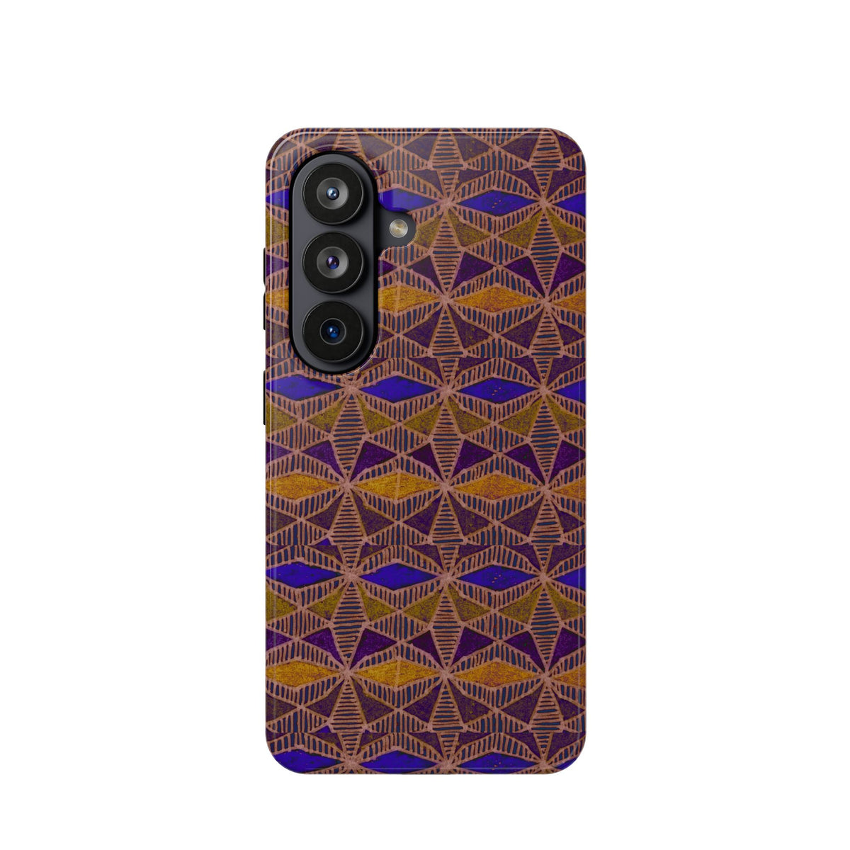 Phone Case — Geometric Tribal Pattern Magnetic Impact-Resistant Case, Fractyl impact resistant iphone 16 pro case showing a slim back cover with precise camera protection.