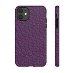 Purple Geometric Tough Phone Case — Protective Slim Phone Cover, sleek back and side product view, shockproof iphone 17 pro cover