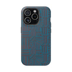 Impact Resistant Phone Case-20% OFF Entire Order, And Free Shipping, Teal Geometric MagSafe protective case for a dual-camera iPhone; impact resistant iphone 17 case-20% OFF Entire Order, and Free Shipping.