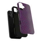 Shockproof Iphone 17 Pro Cover, Purple Geometric Dual-Layer TPU Case, UV-Protected