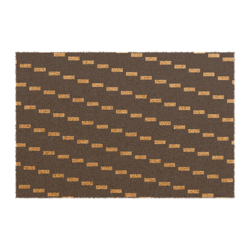 Striped Coco Coir Doormat — Durable Non-Slip Entry Mat