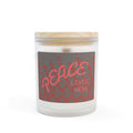 Frosted Glass Candle — Rustic Red Herringbone Scented Candle, 11oz