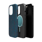 Impact Resistant Phone Case-20% OFF Entire Order, And Free Shipping, Teal Geometric MagSafe dual-camera case with side profile; impact resistant iphone 17 case-20% OFF Entire Order, and Free Shipping.