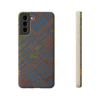 Biodegradable Phone Case — Earthy Geometric Plaid Eco-Friendly Cover, eco friendly phone case product image