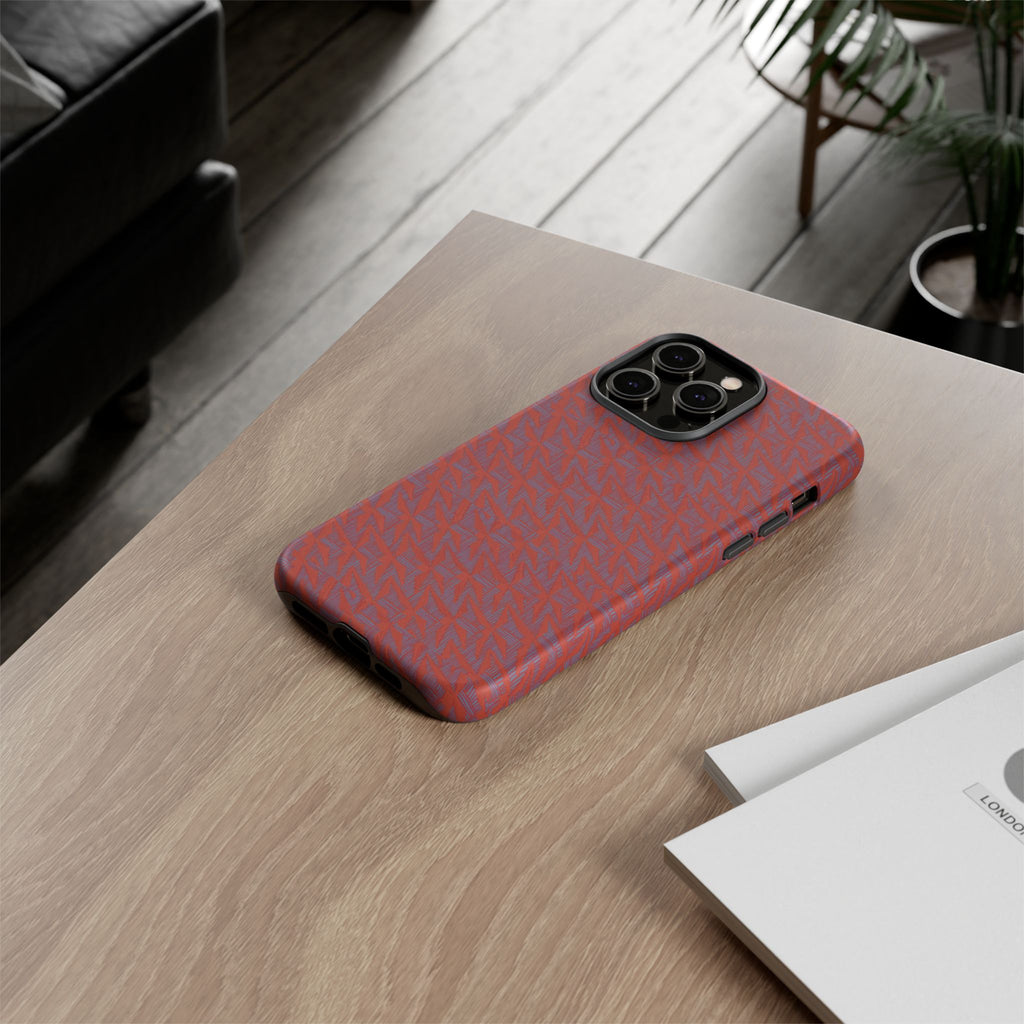Wireless Charging iPhone 17 ProMax Case – Rugged Red Pebble Texture Shockproof Cover