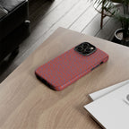 Wireless Charging iPhone 17 ProMax Case – Rugged Red Pebble Texture Shockproof Cover