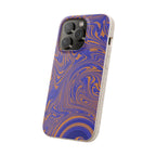 Biodegradable iPhone 17 Case – Purple Orange Marble Swirl Eco-Friendly Protection