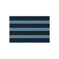 Striped Outdoor Rug — Blue & Black Patio Mat