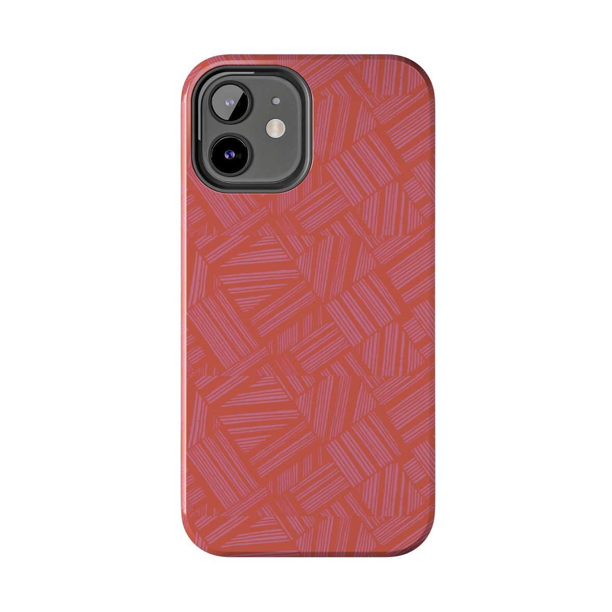 Tough Phone Case — Geometric Coral Pattern Protective Cover, shockproof iphone 18 pro case with slim side profile