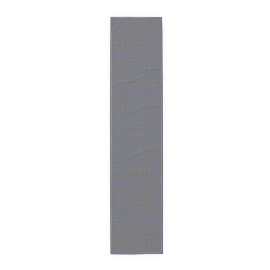 Solid Gray Table Runner — Cotton-Poly Dining Accent
