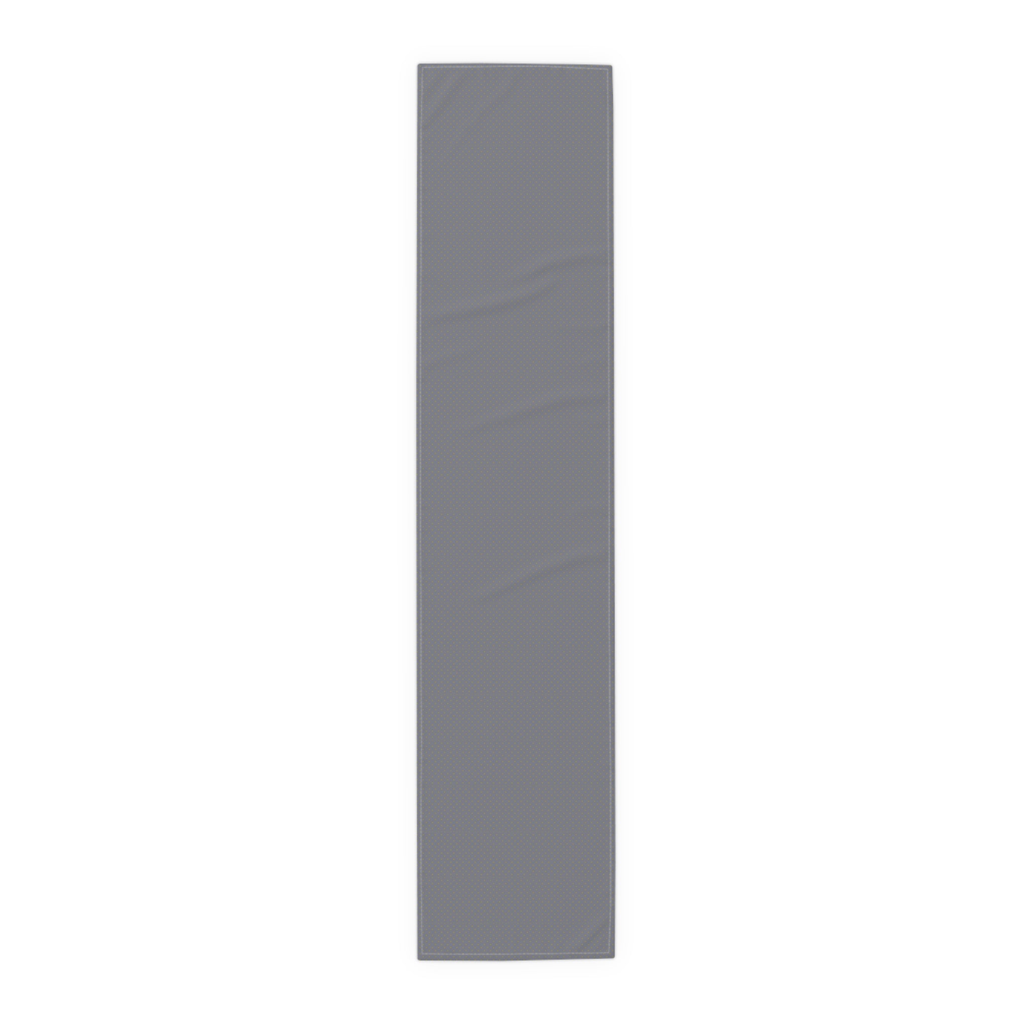 Solid Gray Table Runner — Cotton-Poly Dining Accent