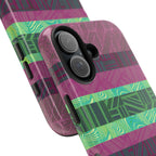 Fractyl Glossy Protective iPhone 18 Pro Max Case – Geometric Teal Shockproof Design