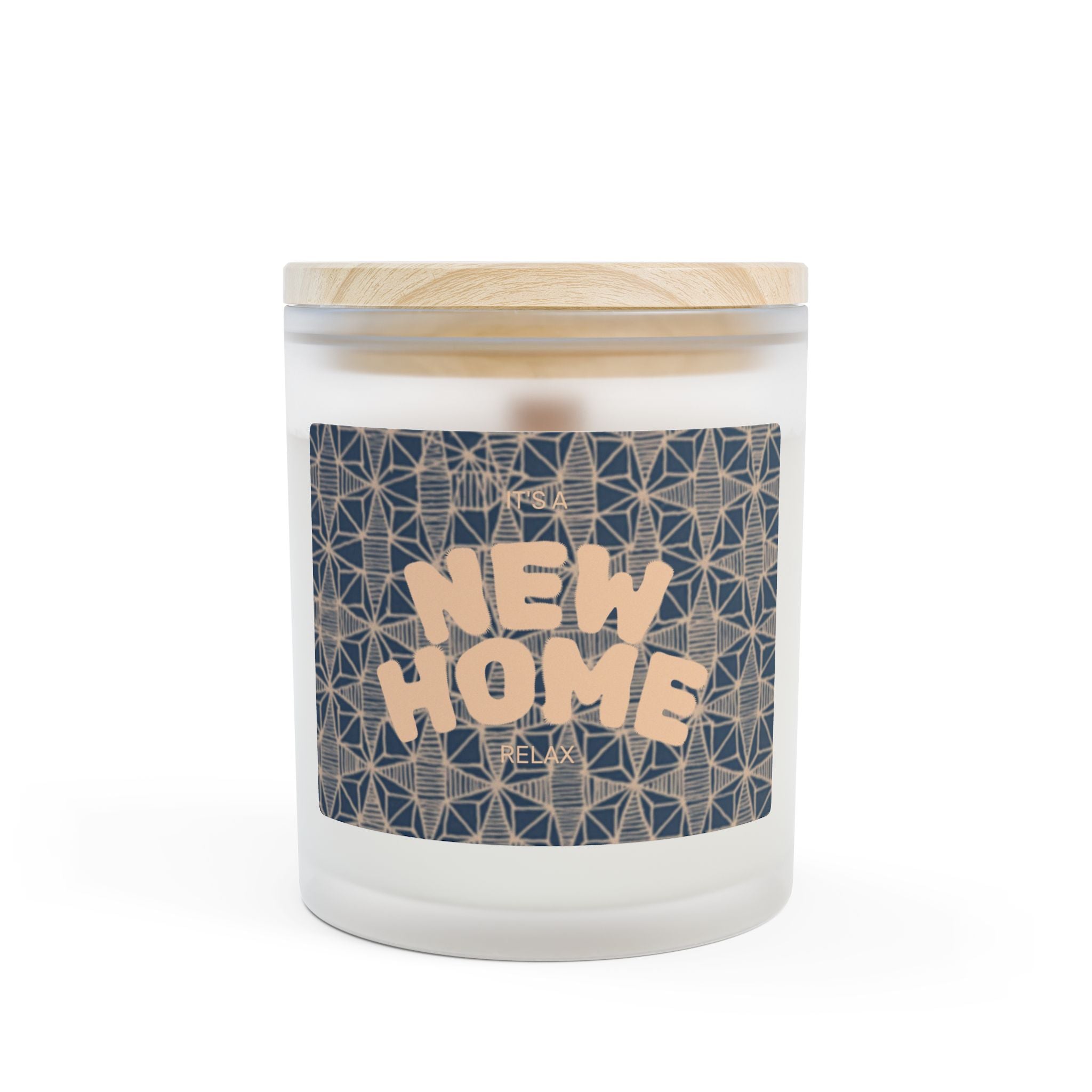 New Home Frosted Glass Candle — 11oz Scented Housewarming Gift