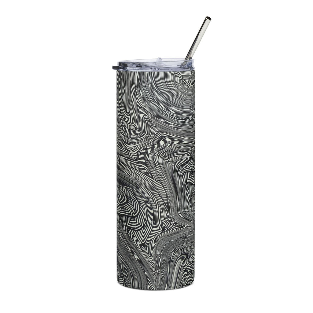 20oz Stainless Steel Tumbler – Gray Marble Swirl Insulated Travel Cup by Printify, featuring a captivating grey swirl pattern. This insulated coffee cup combines functionality with elegance, making it a thoughtful gift for her or him. Its lightweight design suits any modern drinkware collection, transforming it into an essential everyday tumbler. Ideal as an office tumbler, this stainless steel tumbler keeps drinks at the perfect temperature, whether you're at home or on the go.
