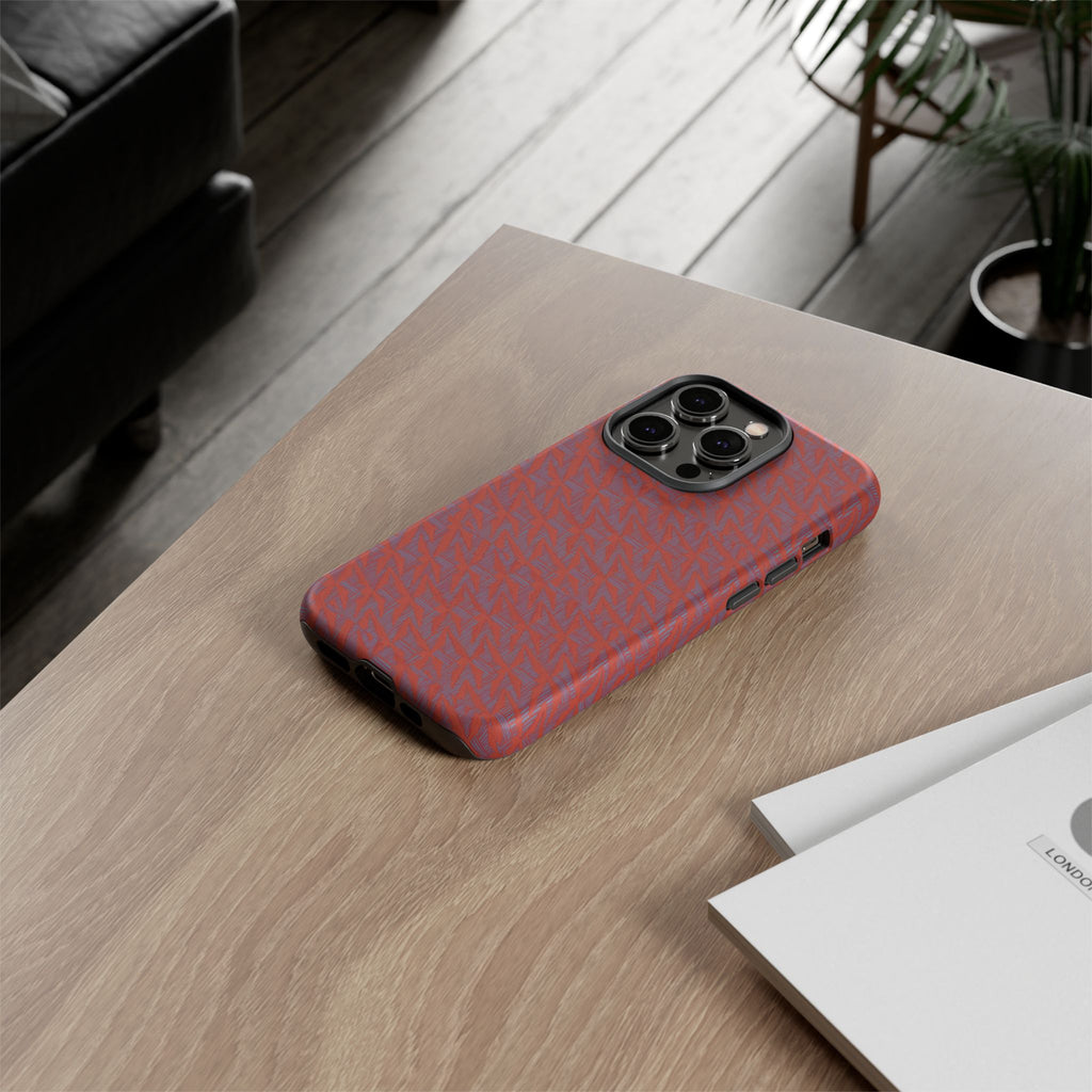 Wireless Charging iPhone 17 ProMax Case – Rugged Red Pebble Texture Shockproof Cover