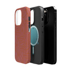 Protective iPhone 18 Pro Max Case With Terracotta Geometric MagSafe Impact Resistance