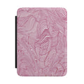 Pink Swirl Pattern Kindle Case – Textured Marble Design E-Reader Cover, a stylish paperwhite case 2024 with a soft rose swirl pattern and satin-finish PU leather exterior.