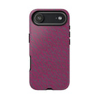 Pink Textured Tough Phone Case — Protective Slim iPhone Cover, durable wireless charging case