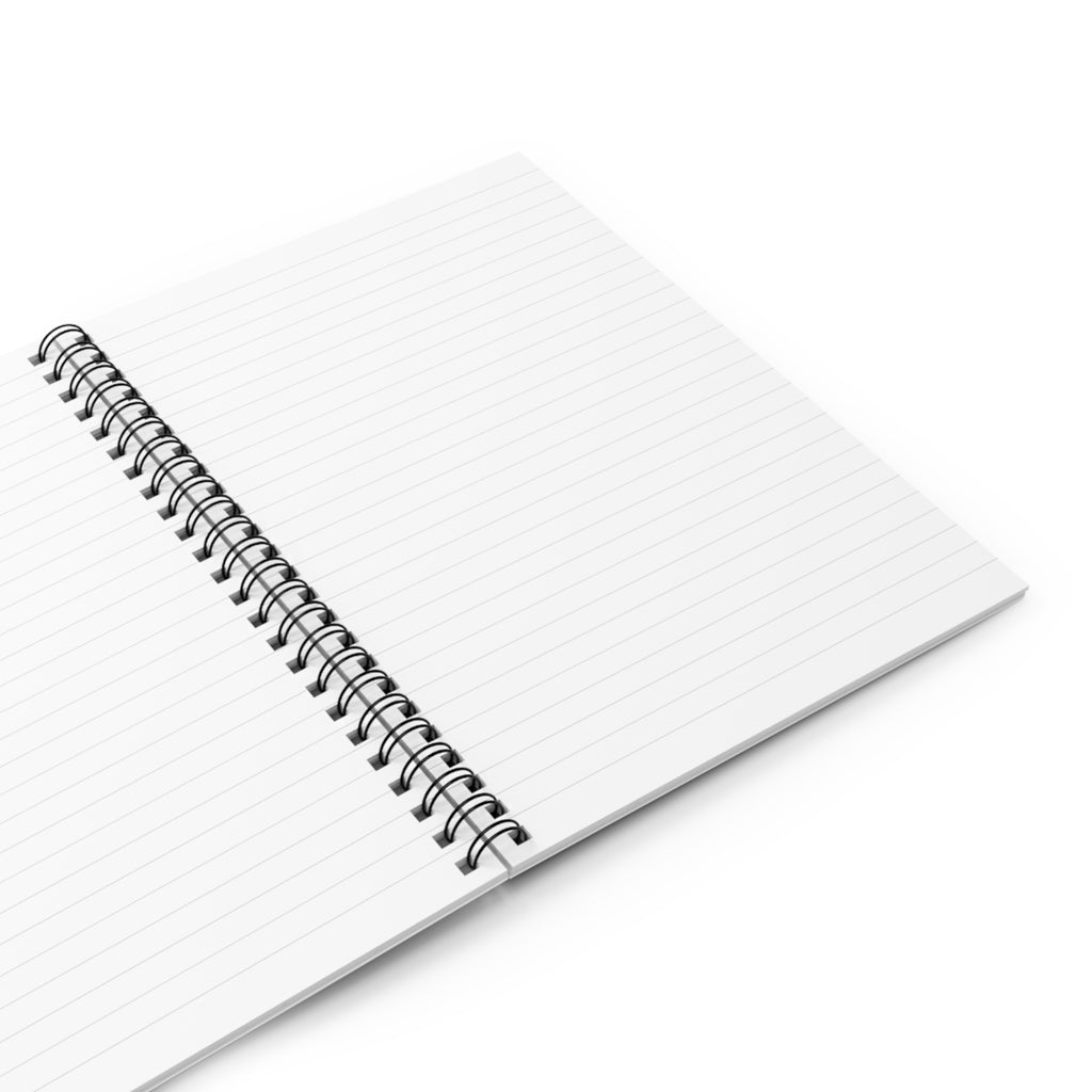 Open view of the lined pages in the Grey Polka Dot Spiral Notebook – a compact writing notebook featuring high-quality lined paper. Perfect for jotting down ideas, this gray notebook is a must-have for those seeking a reliable office notebook for back to school.