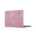 Pink Marble Matte MacBook Case — Elegant Swirl Laptop Cover shown as a lightweight protective macbook shell for everyday laptop protection