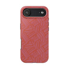 Tough Phone Case — Geometric Coral Pattern Protective Cover, shockproof iphone 18 pro case with elevated bezel protection