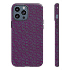 Purple Geometric Tough Phone Case — Protective Slim Phone Cover, open camera and port design, shockproof iphone 17 pro cover