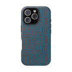 Impact Resistant Phone Case-20% OFF Entire Order, And Free Shipping, Teal Geometric MagSafe case with camera lens clearance; impact resistant iphone 17 case-20% OFF Entire Order, and Free Shipping.