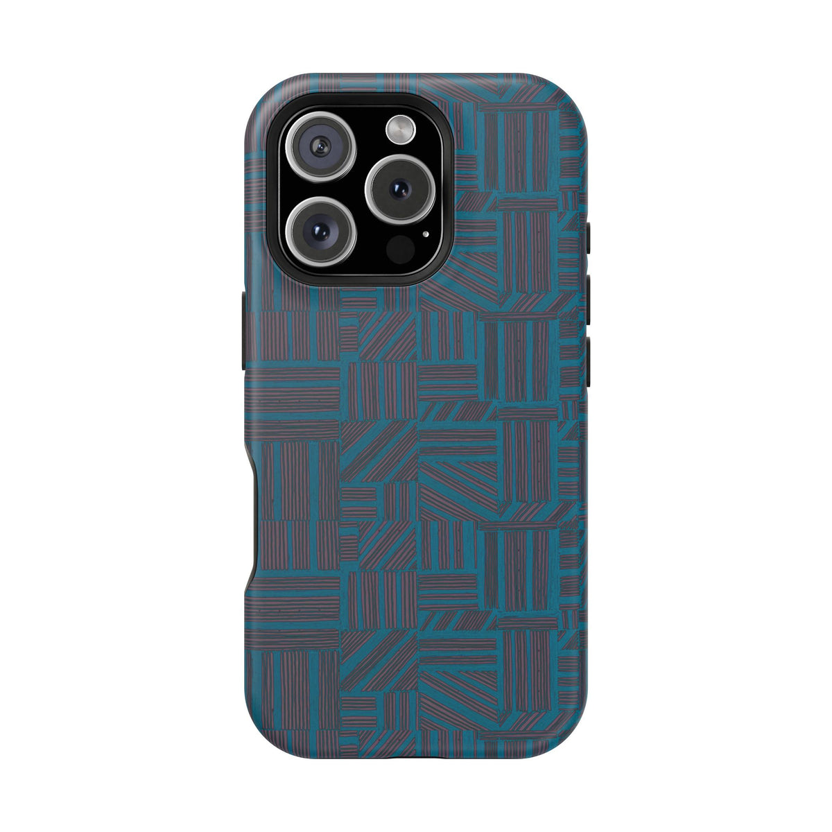 Impact Resistant Phone Case-20% OFF Entire Order, And Free Shipping, Teal Geometric MagSafe case with camera lens clearance; impact resistant iphone 17 case-20% OFF Entire Order, and Free Shipping.