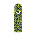 Lemon Geometric Metal Bookmark — Green Patterned Page Marker