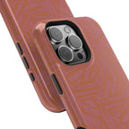 Protective iPhone 18 Pro Max Case With Terracotta Geometric MagSafe Impact Resistance