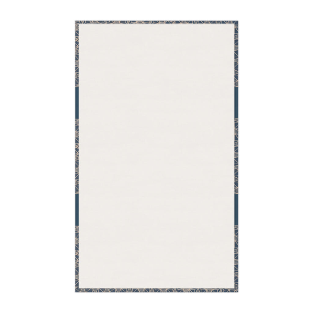 Geometric Navy Stripe Cotton Tea Towel — Modern Farmhouse Kitchen Linen