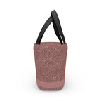 Insulated Geometric Pattern Lunch Bag — Dusty Rose Tote for Work & School. Perfect as a lightweight work lunch bag, this insulated lunch bag impresses with its boho aesthetic and practicality. Suitable for both adults and kids, it's a great choice for daily meals.