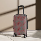 Red Geometric Pattern Carry-On Suitcase — Modern Travel Luggage