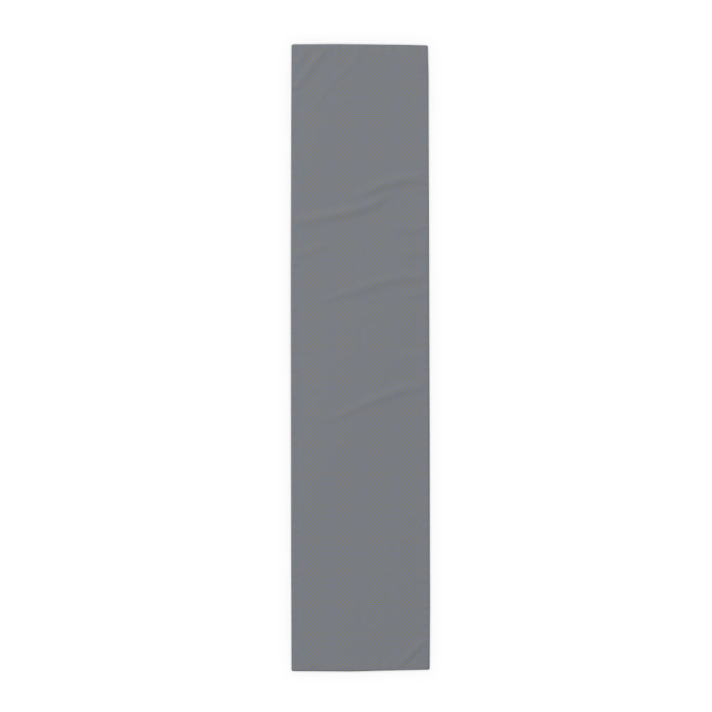Solid Gray Table Runner — Cotton-Poly Dining Accent