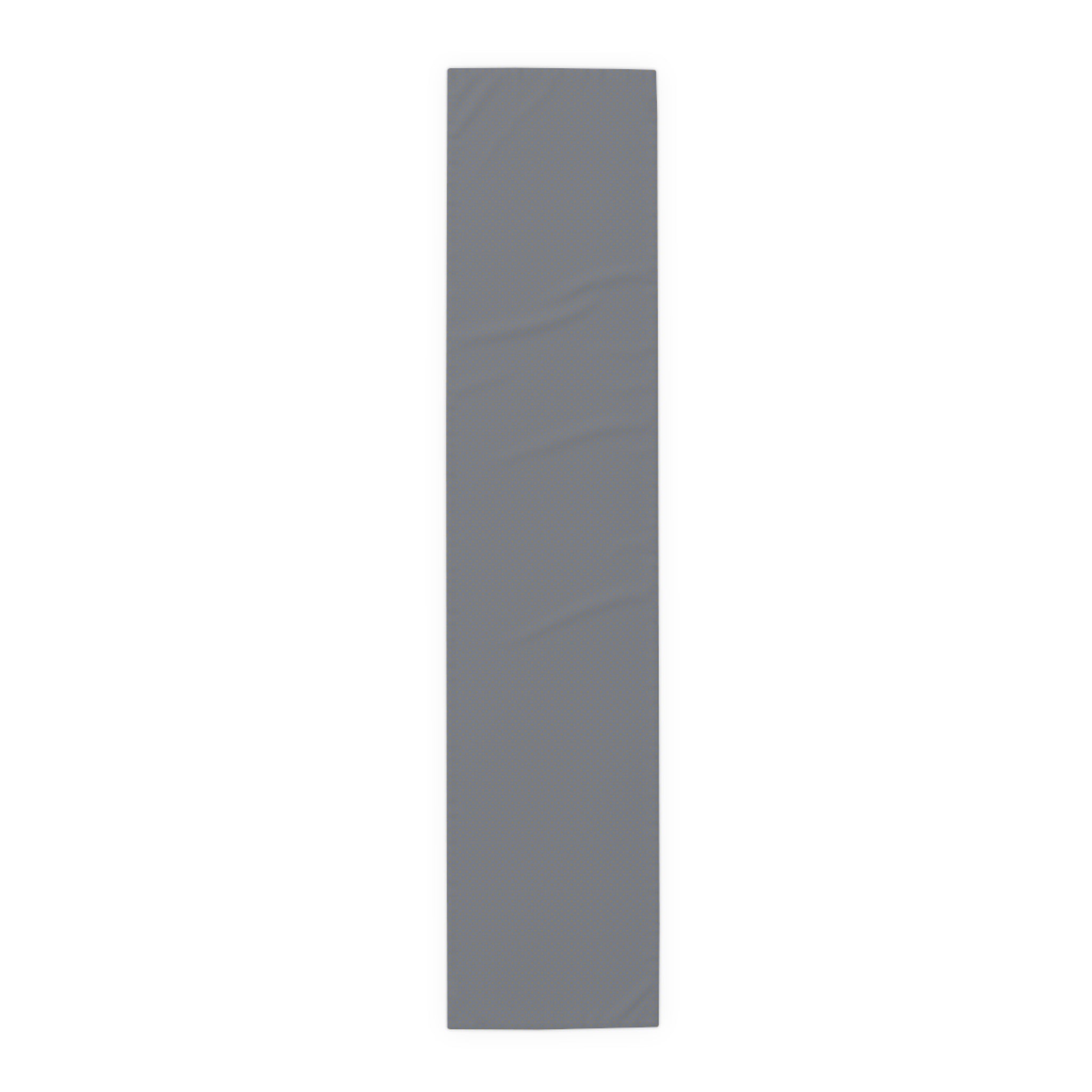 Solid Gray Table Runner — Cotton-Poly Dining Accent