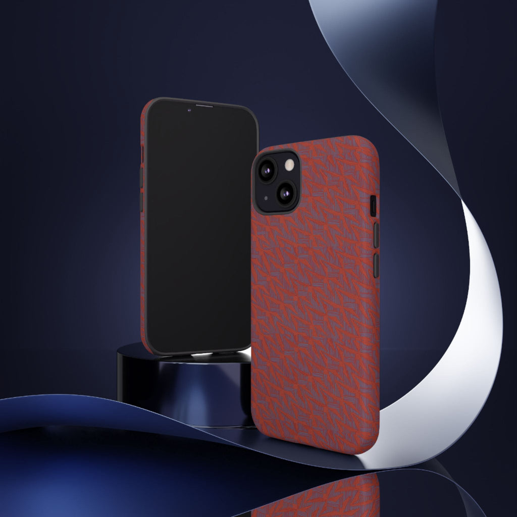 Wireless Charging iPhone 17 ProMax Case – Rugged Red Pebble Texture Shockproof Cover